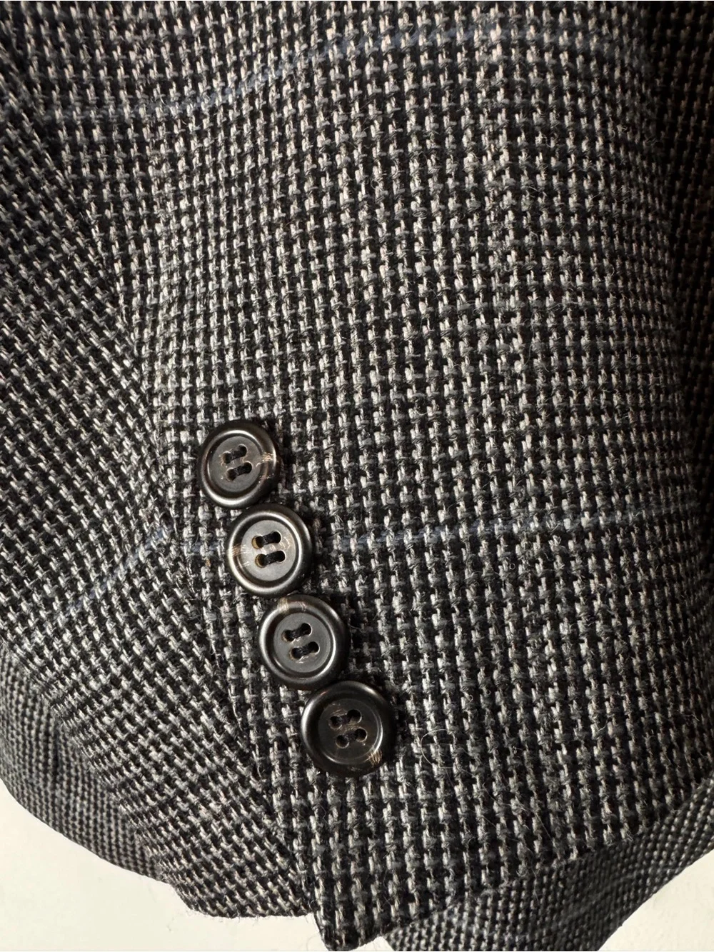 Polo University Club Ralph Lauren 44R Blazer Wool Tweed Gray Blue Windowpane